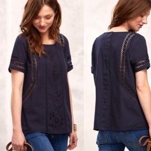 Sezane Cassis Blouse - Sz 36 (US 4) - Navy